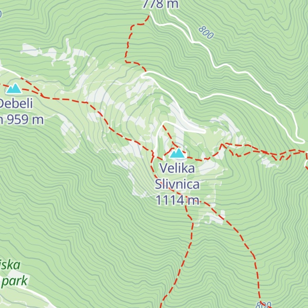 Map of Planinski dom na Slivnici