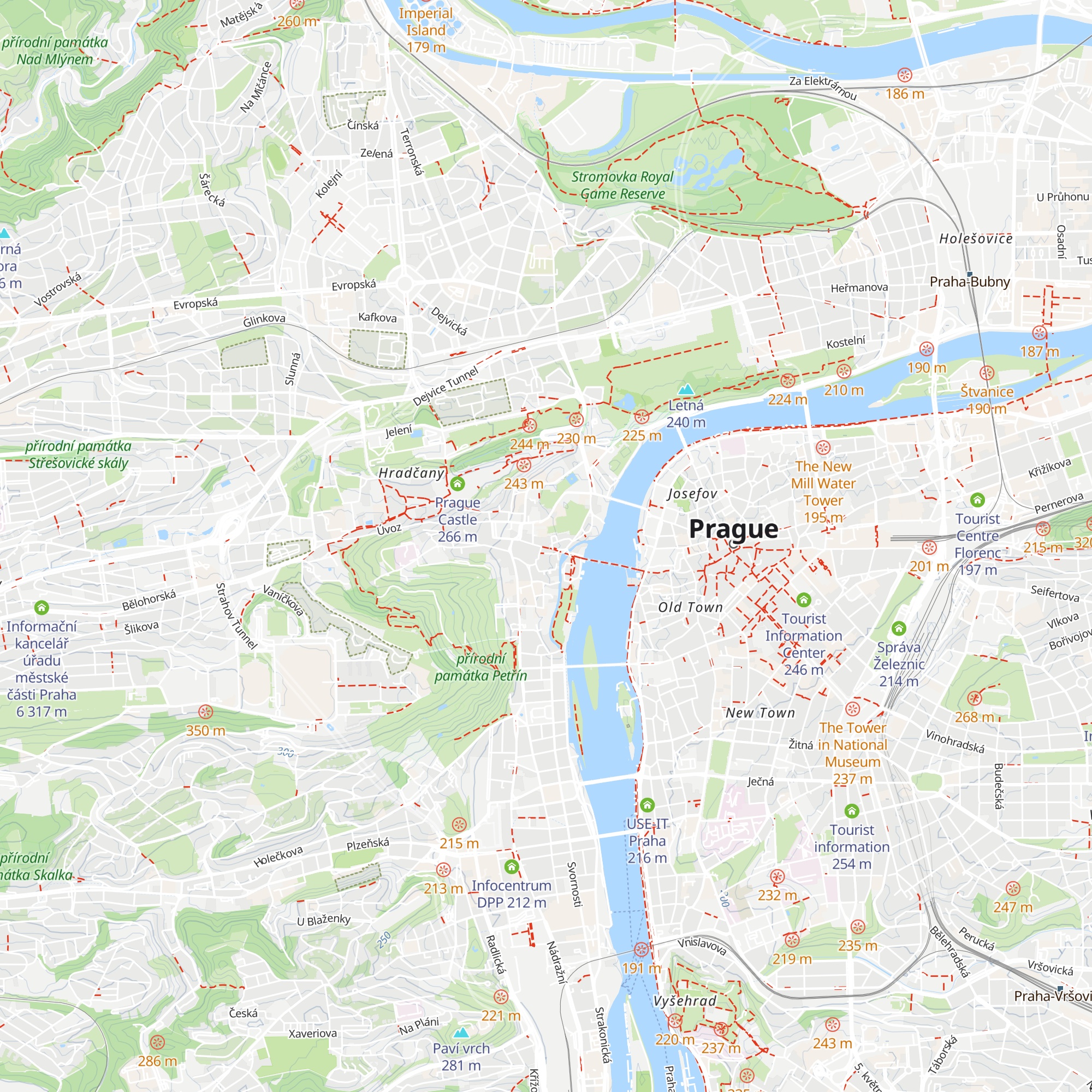 Prague Tourist Information map