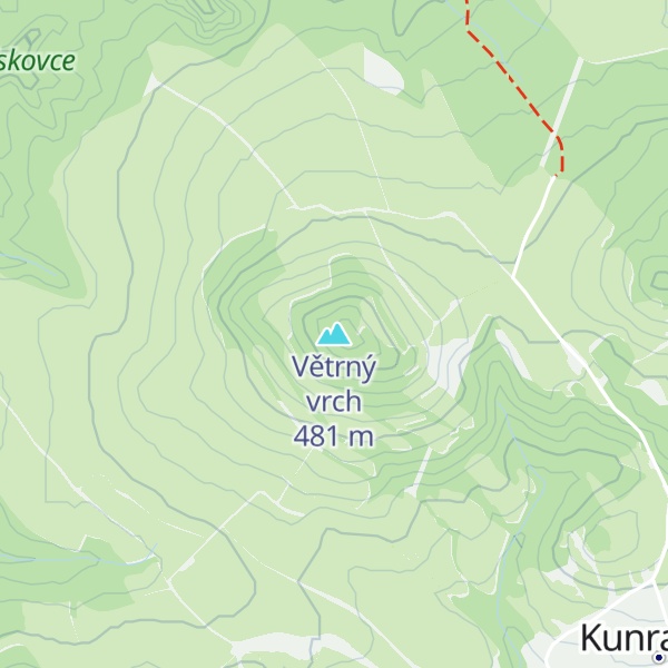 Map of Větrný vrch