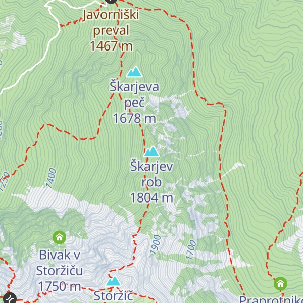 Map of Škarjev rob