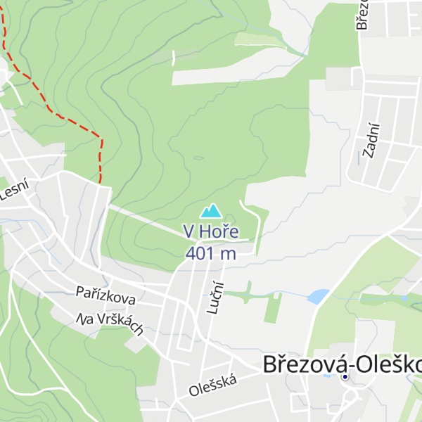 Map of V Hoře