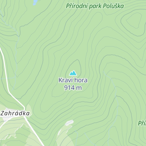 Map of Kraví hora