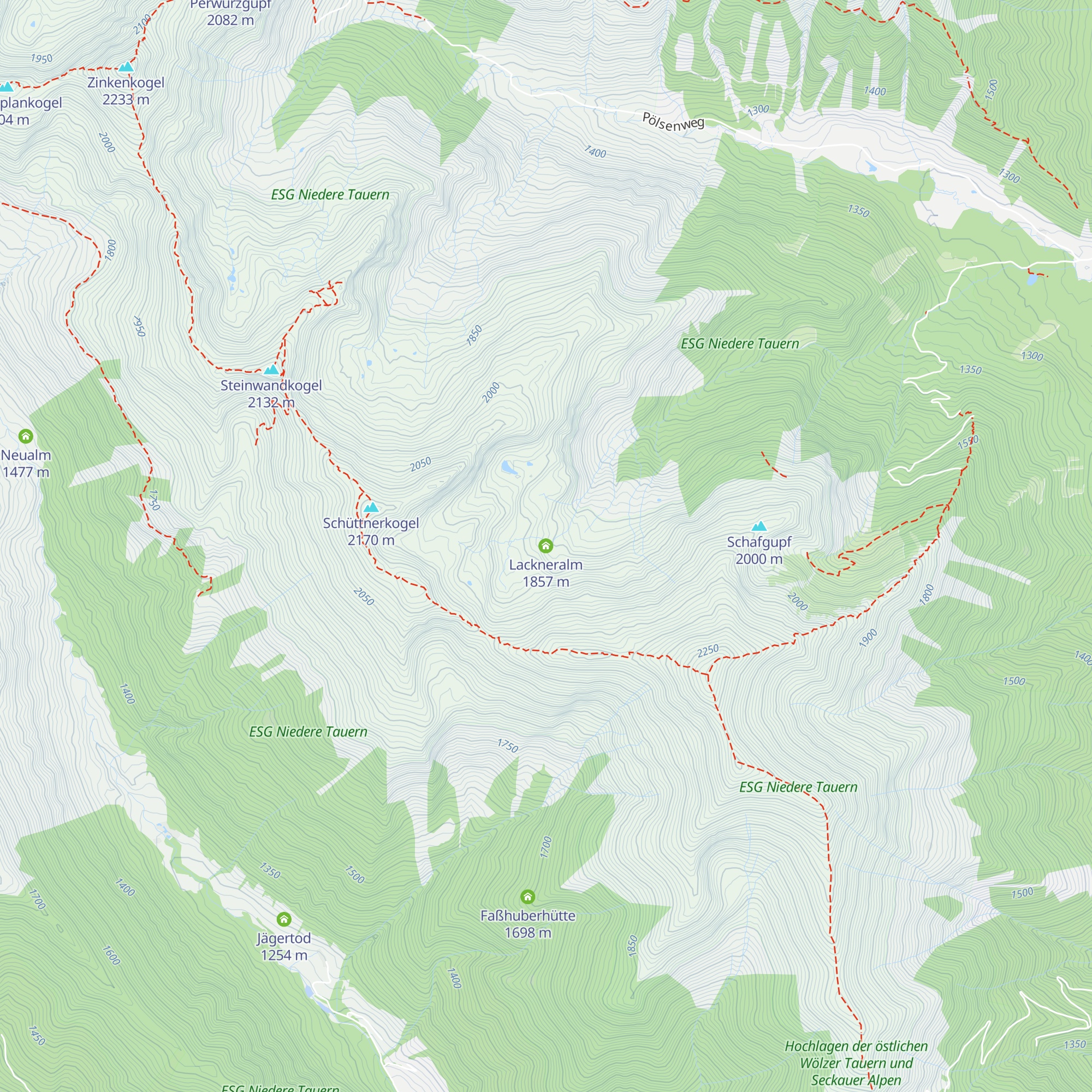 Lackneralm map