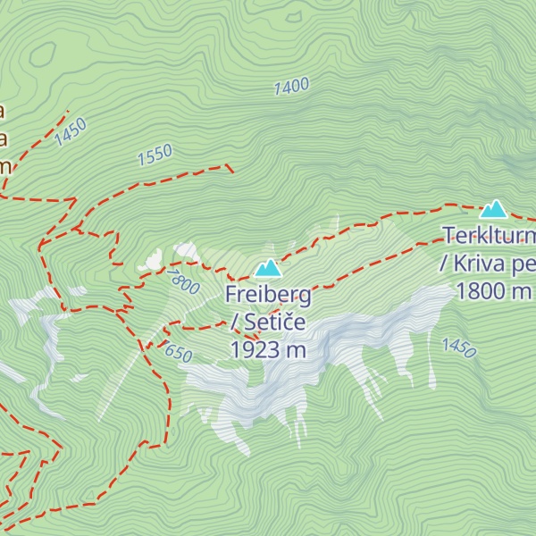 Map of Freiberg / Setiče