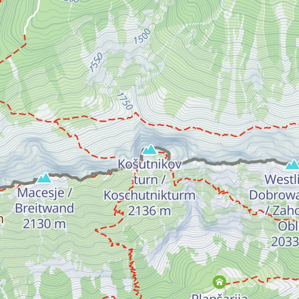 Map of Košutnikov turn / Koschutnikturm