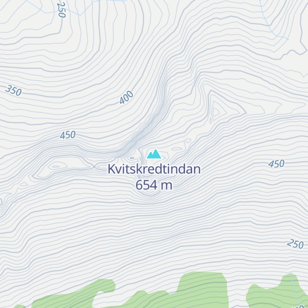 Map of Kvitskredtindan