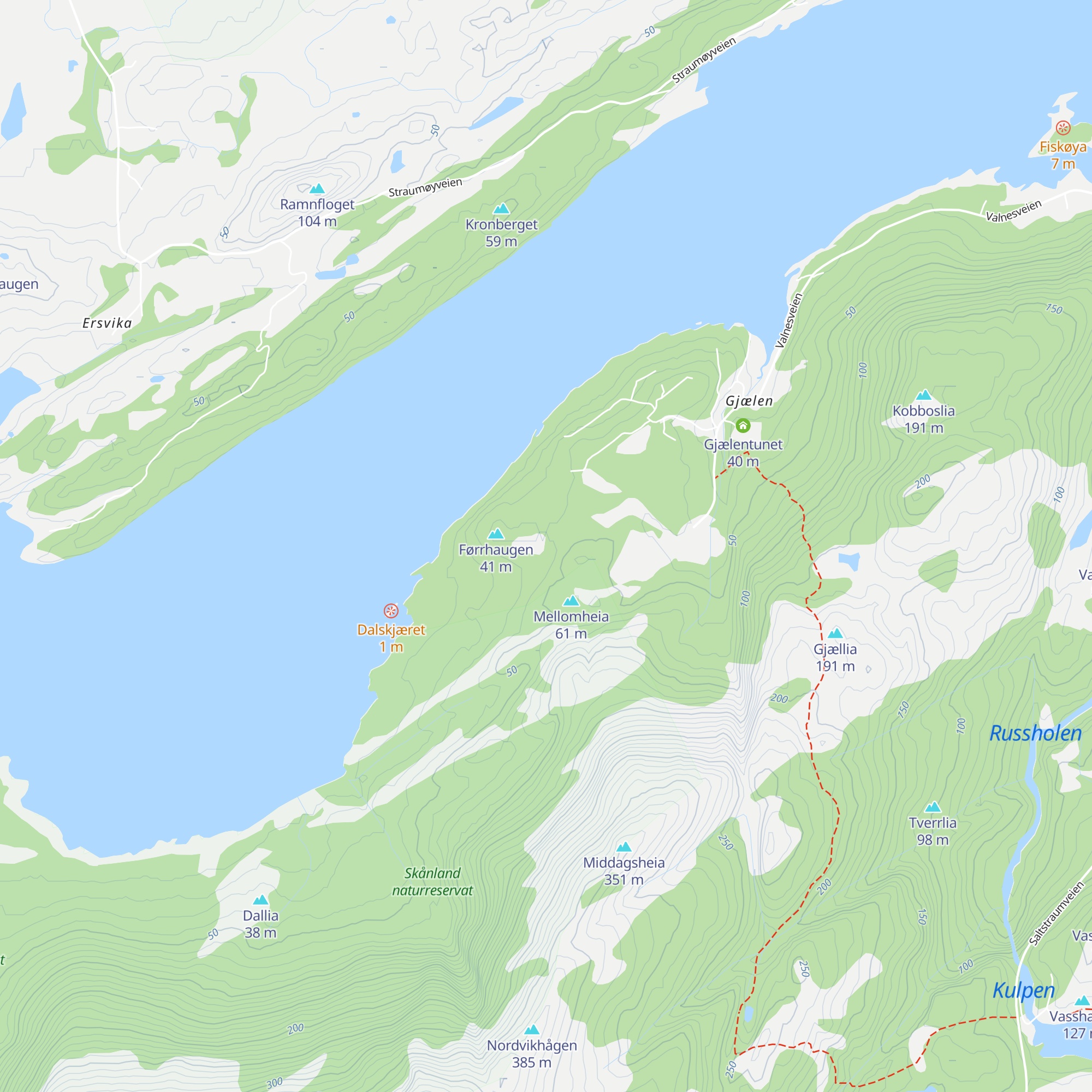 Gjælentunet map