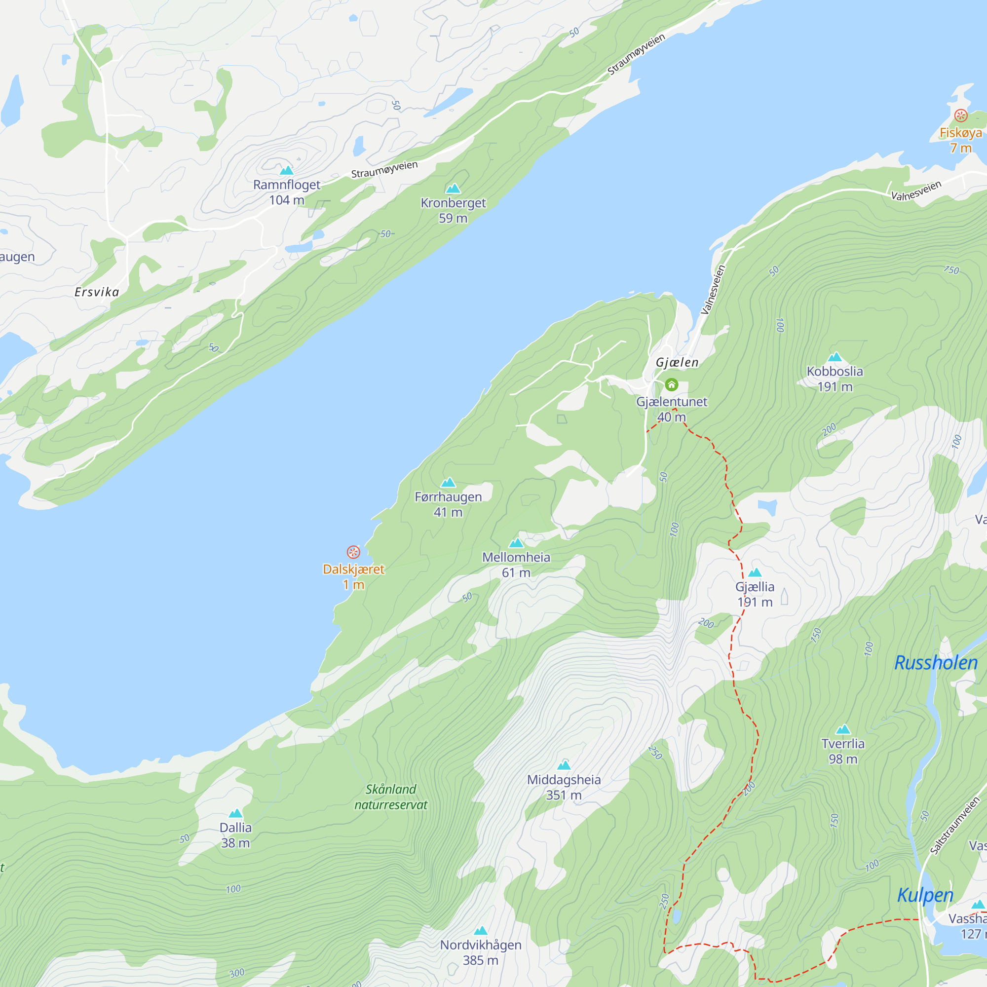 Gjælentunet map