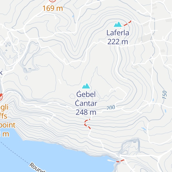 Map of Ġebel Ċantar