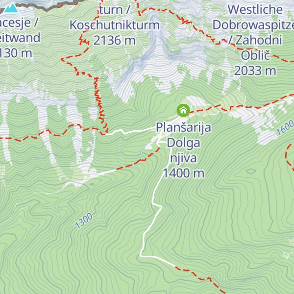 Map of Lovska koča (Dolga njiva)