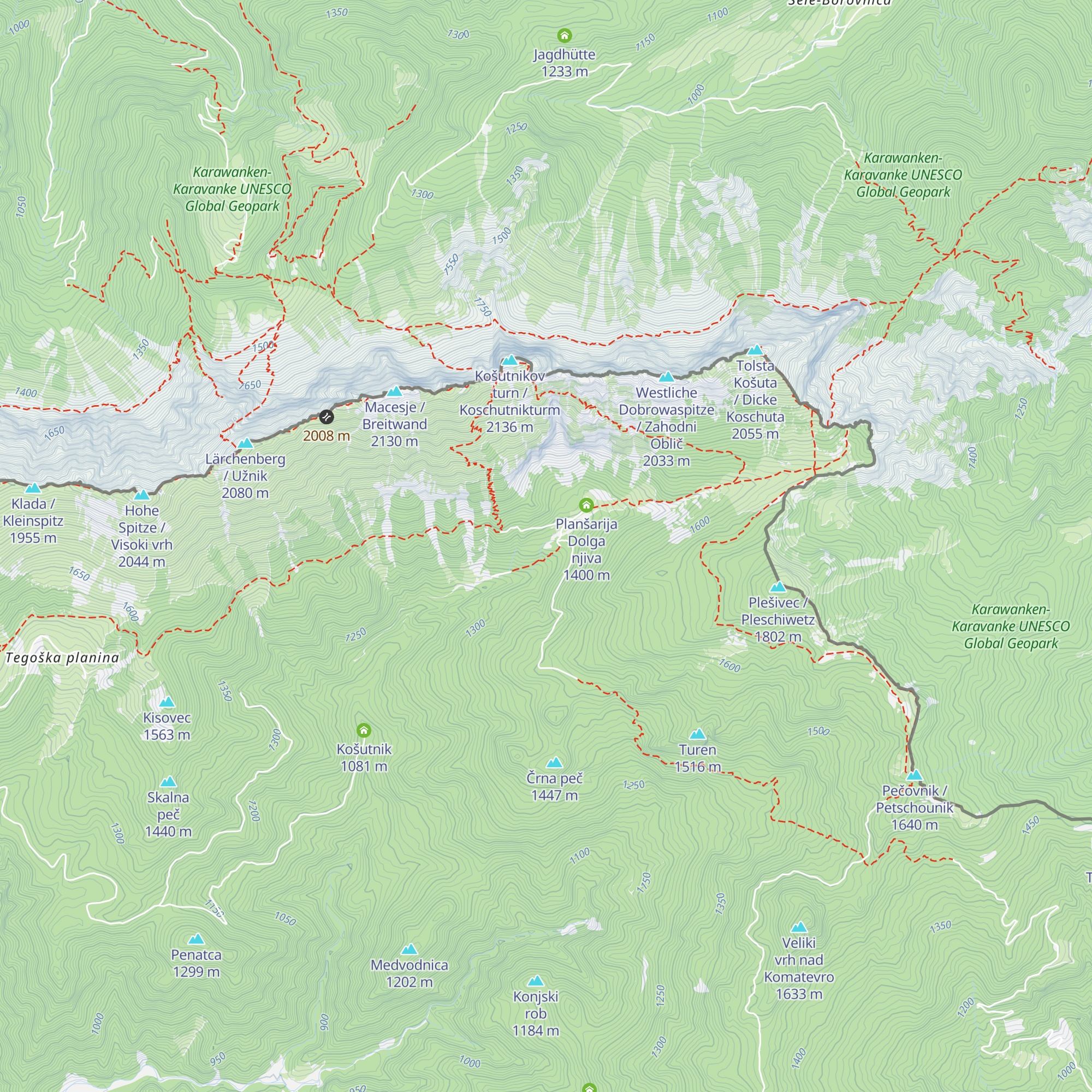 Lovska koča (Dolga njiva) map