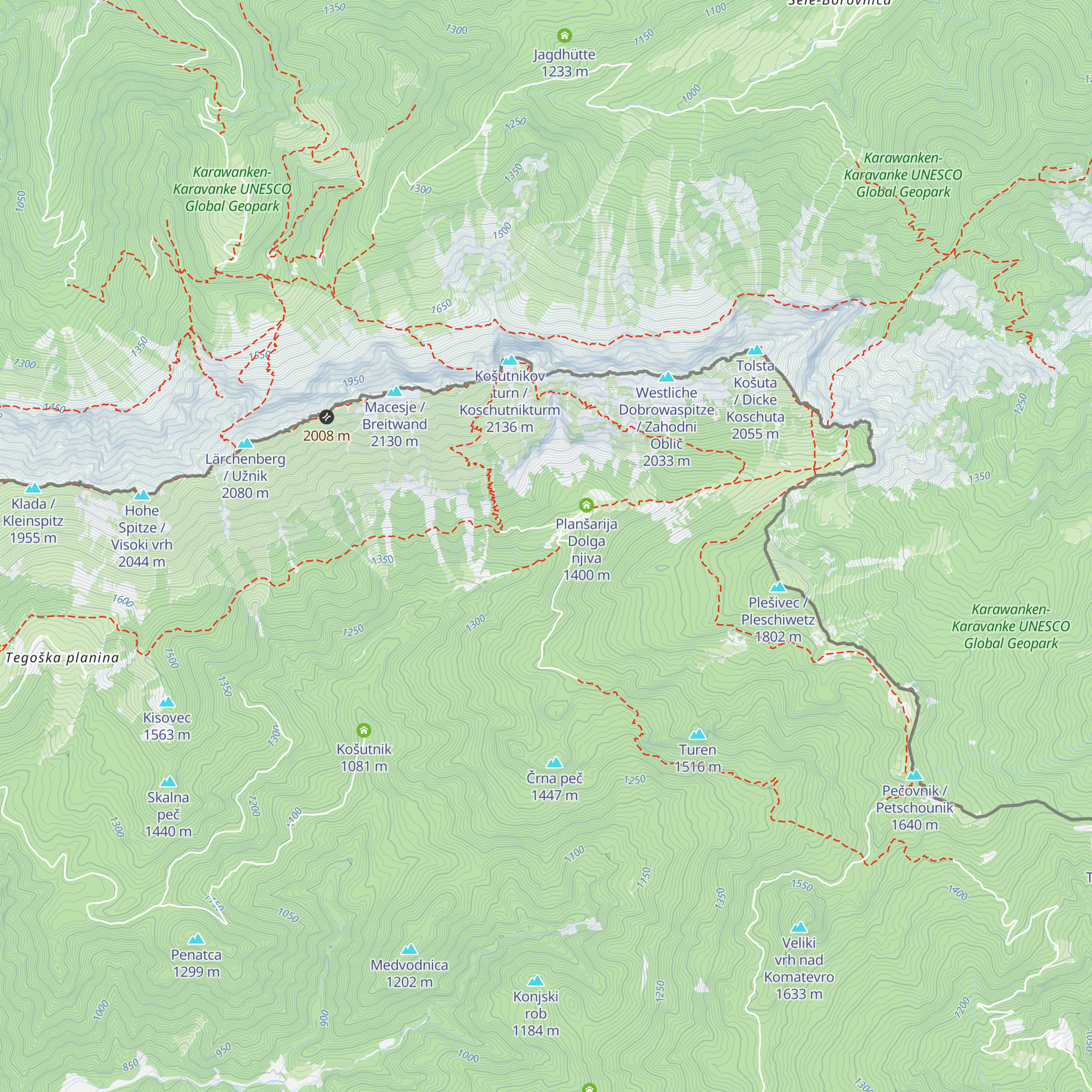 Lovska koča (Dolga njiva) map