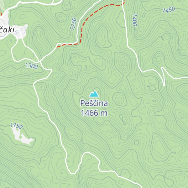 Map of Peščina