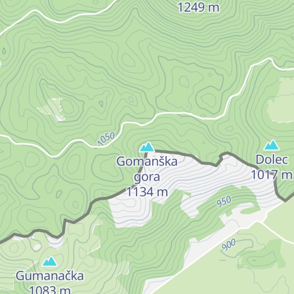 Map of Gomanška gora