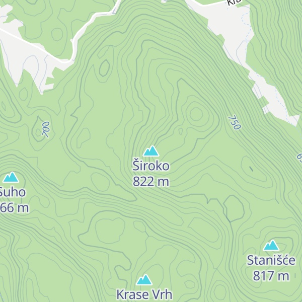 Map of Široko