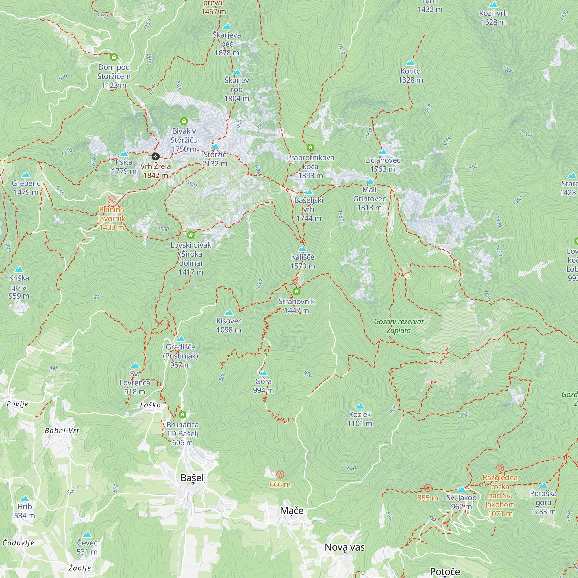Agrarna skupnost Bašelj map