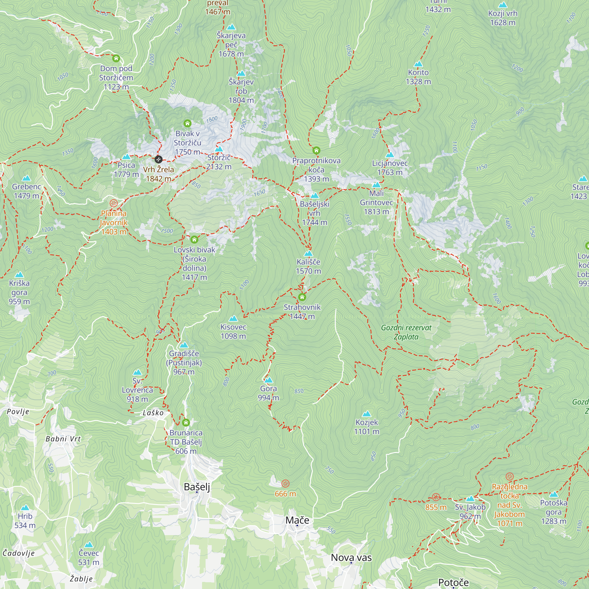 Agrarna skupnost Bašelj map