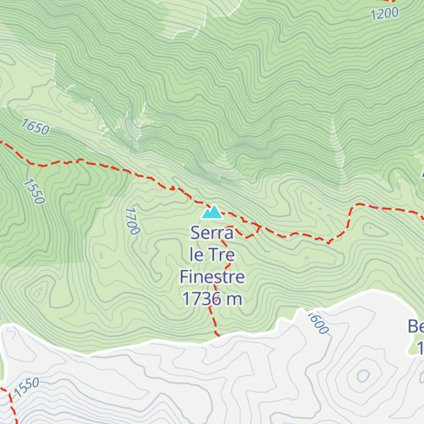 Map of Serra le Tre Finestre