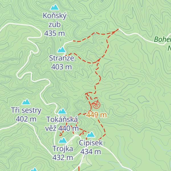 Map of Myší díra