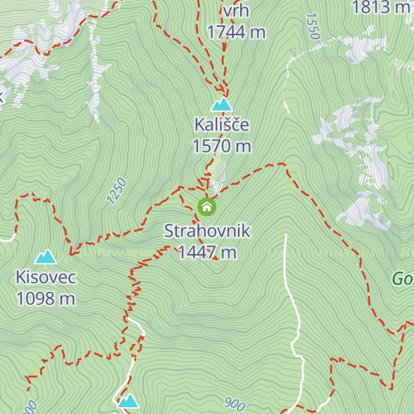 Map of Strahovnik