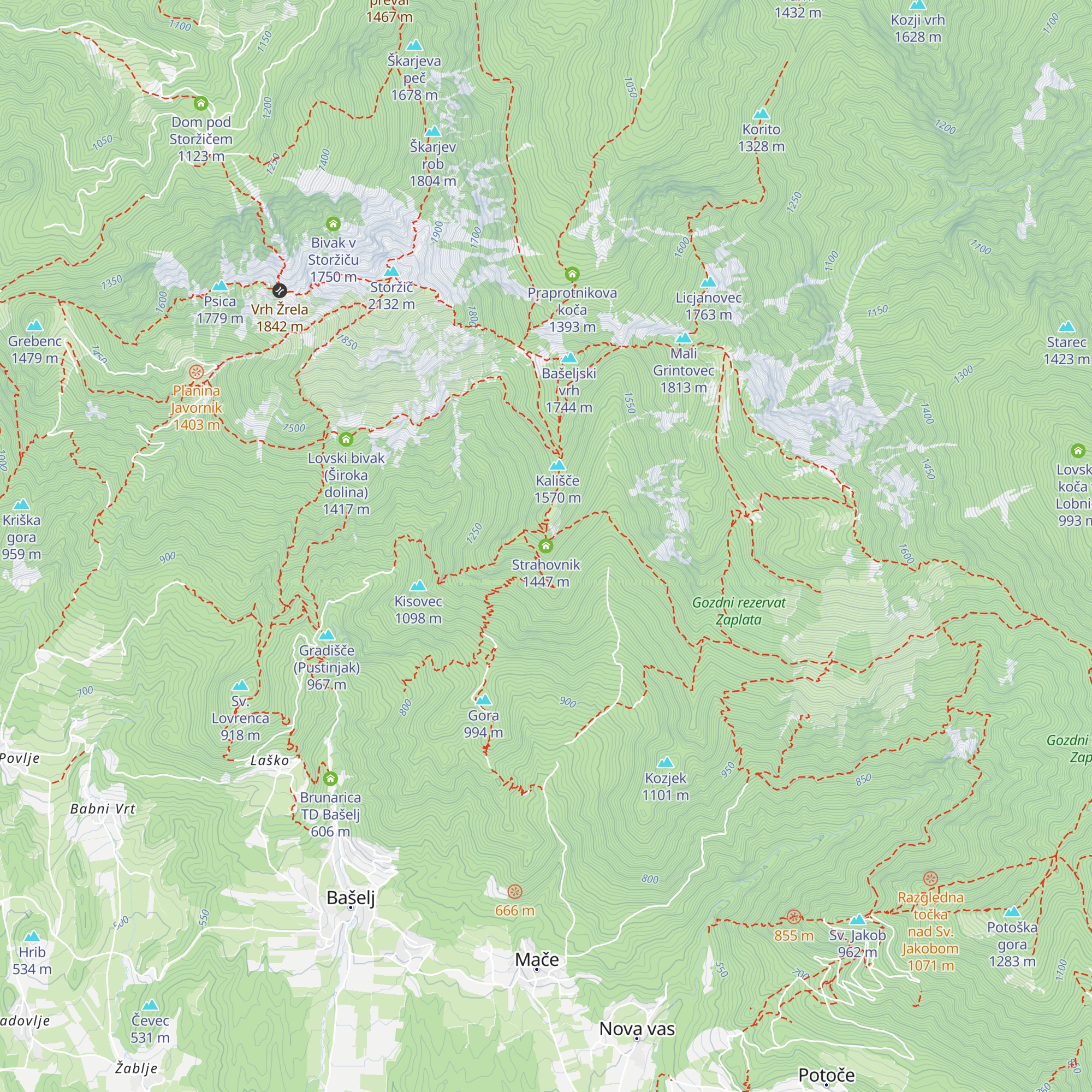 Strahovnik map