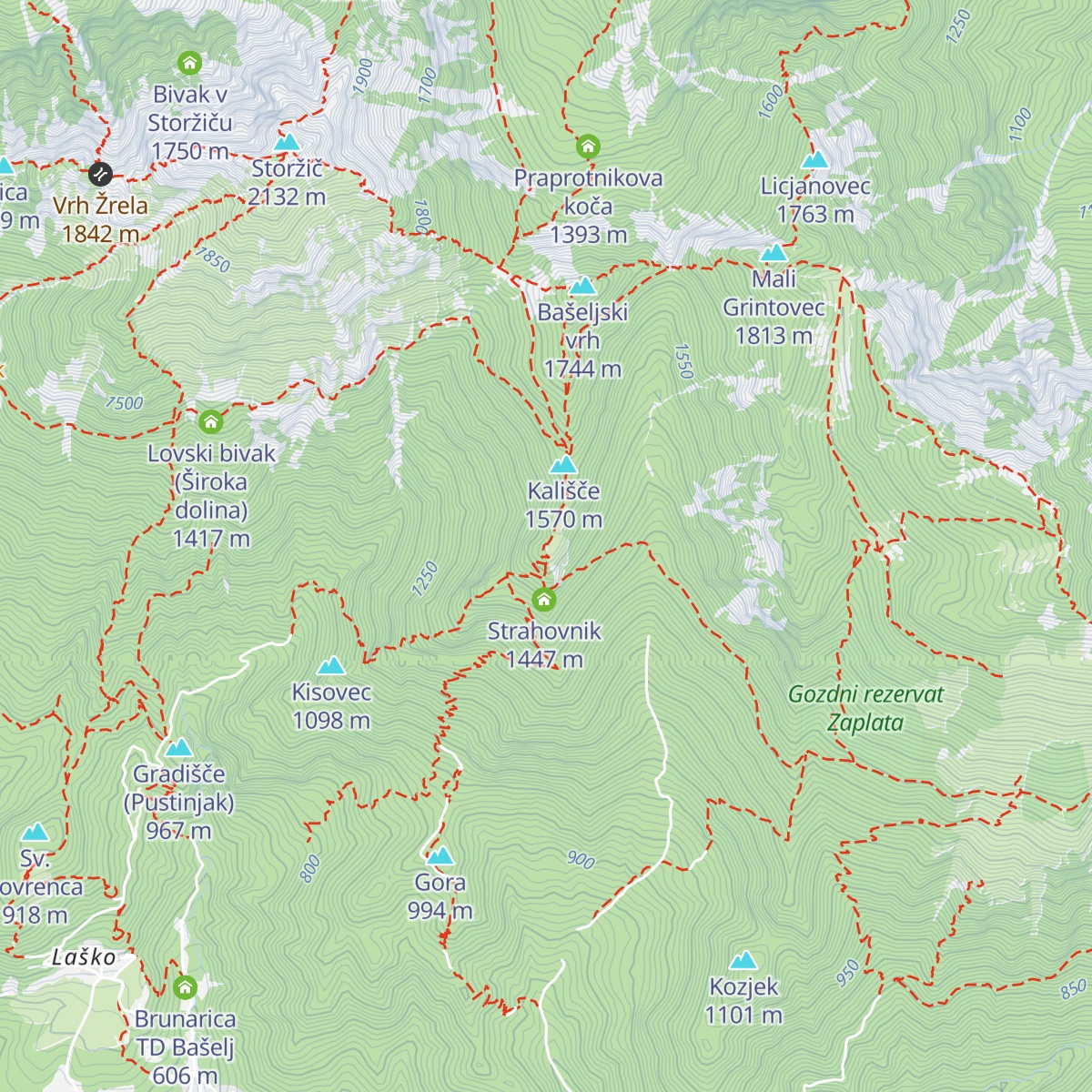 Planinski dom na Kališču map