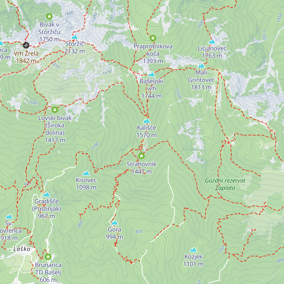 Planinski dom na Kališču map