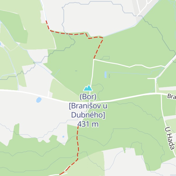 Map of (Bor) [Branišov u Dubného]