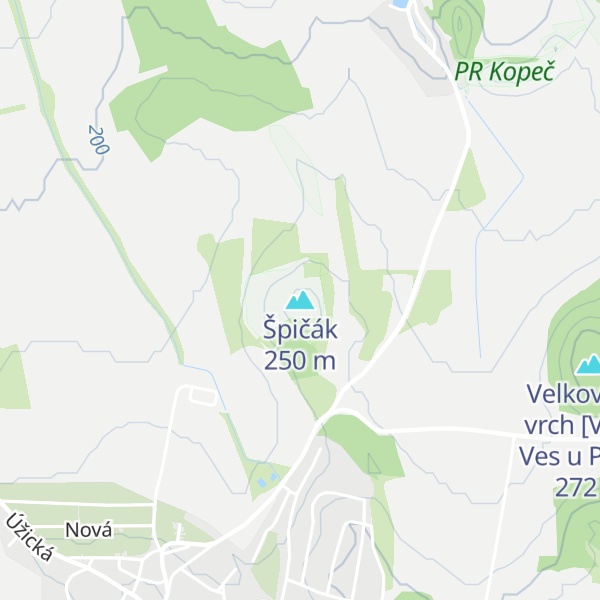 Map of Špičák
