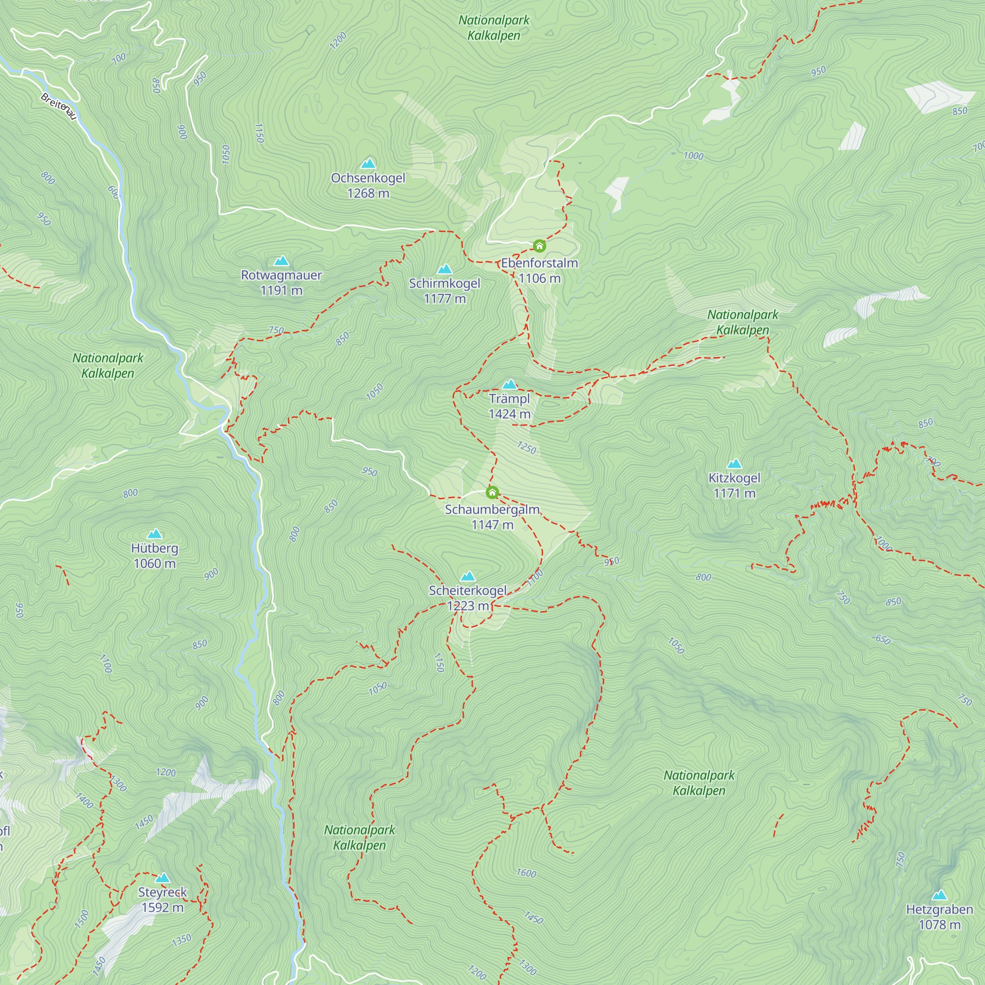 Schaumbergalm map