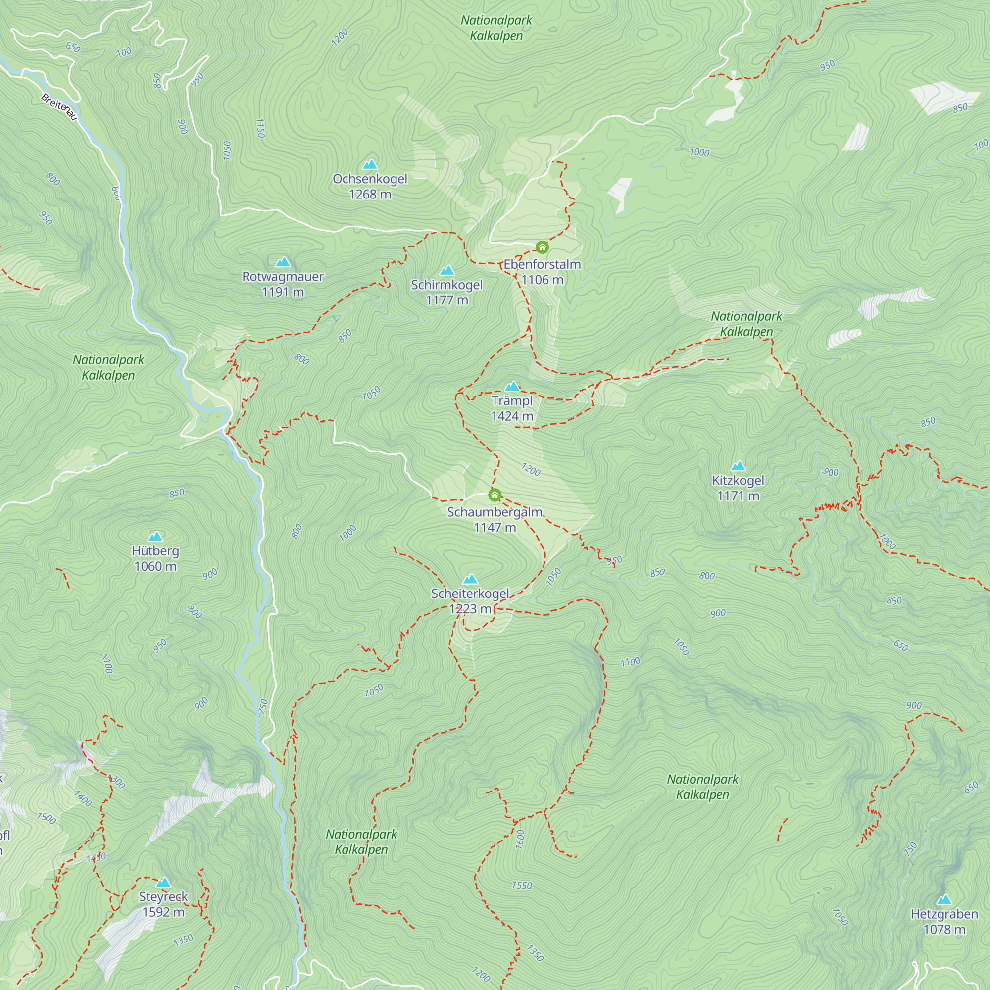 Schaumbergalm map