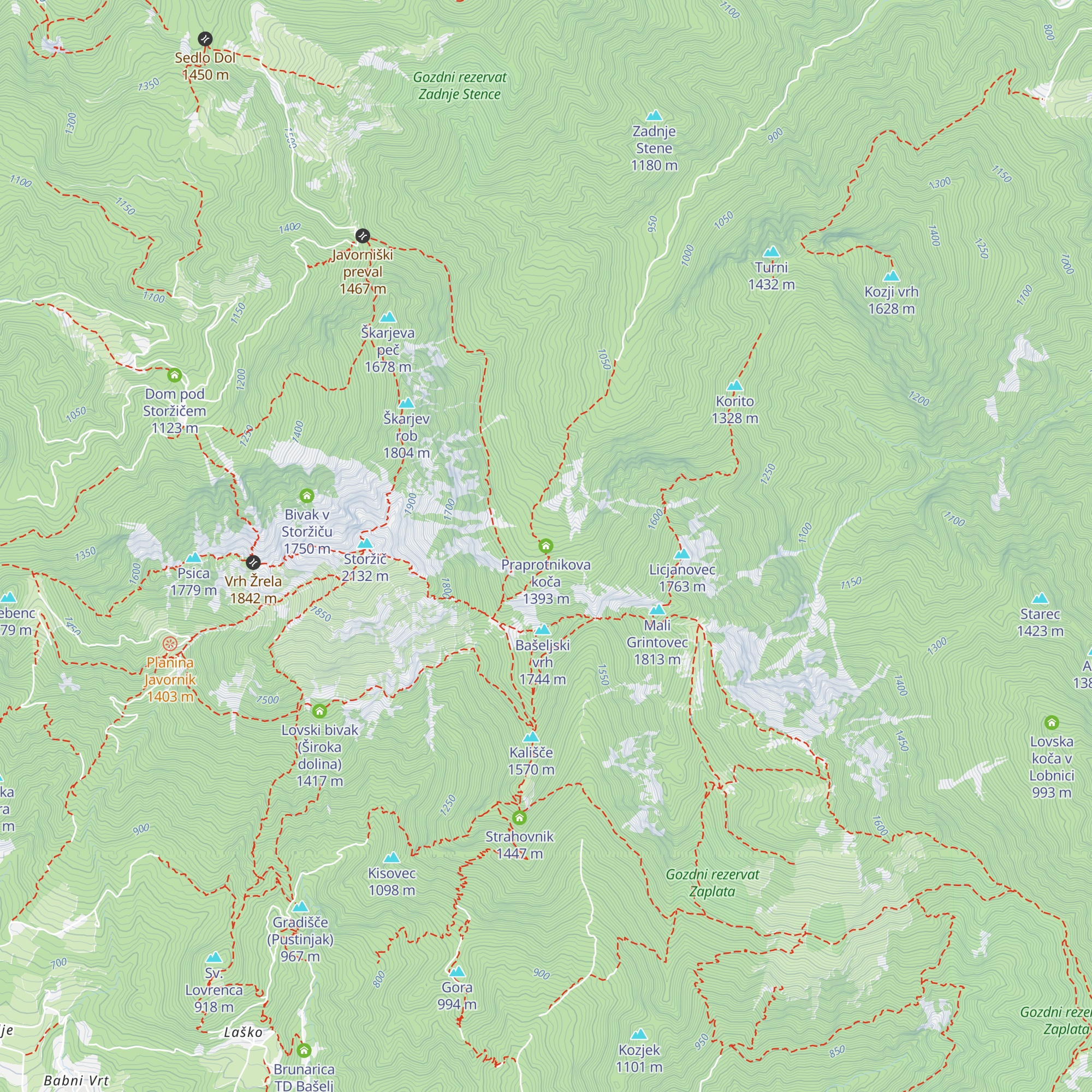 Praprotnikova koča map