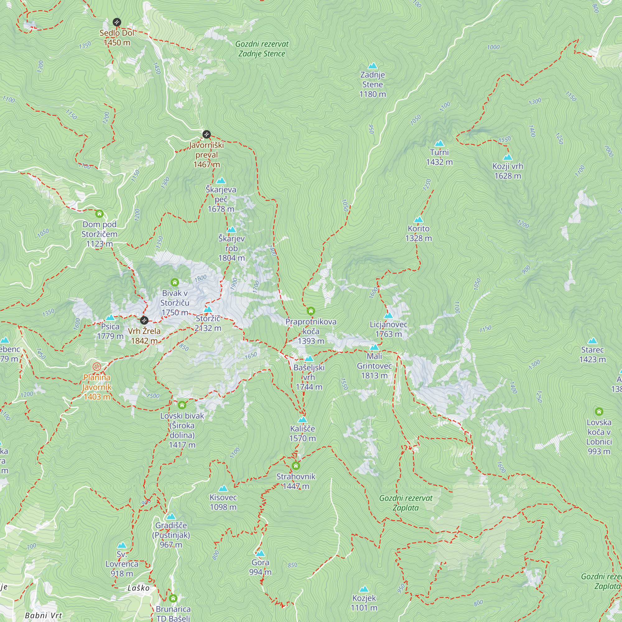 Praprotnikova koča map