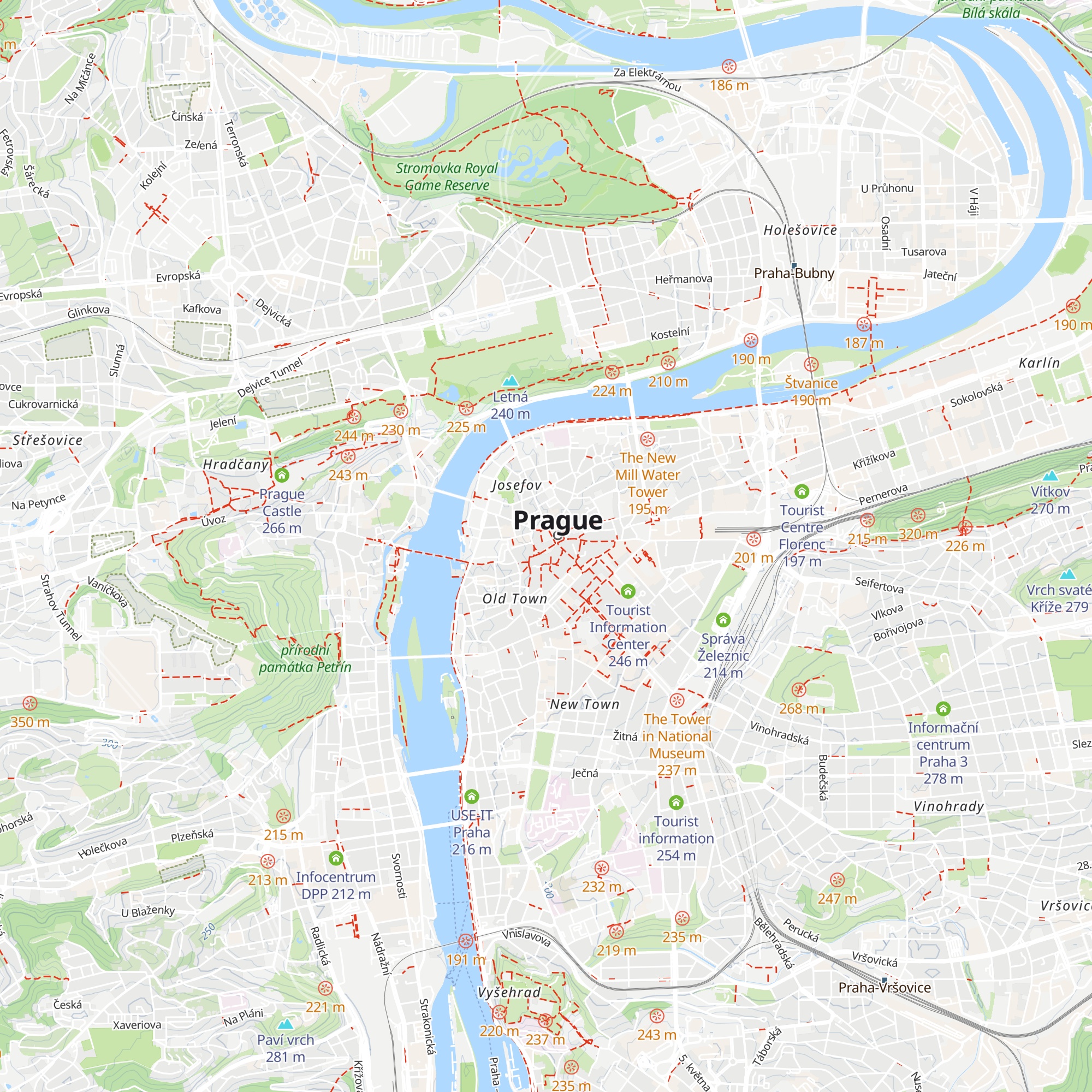 Prague City Tourism map