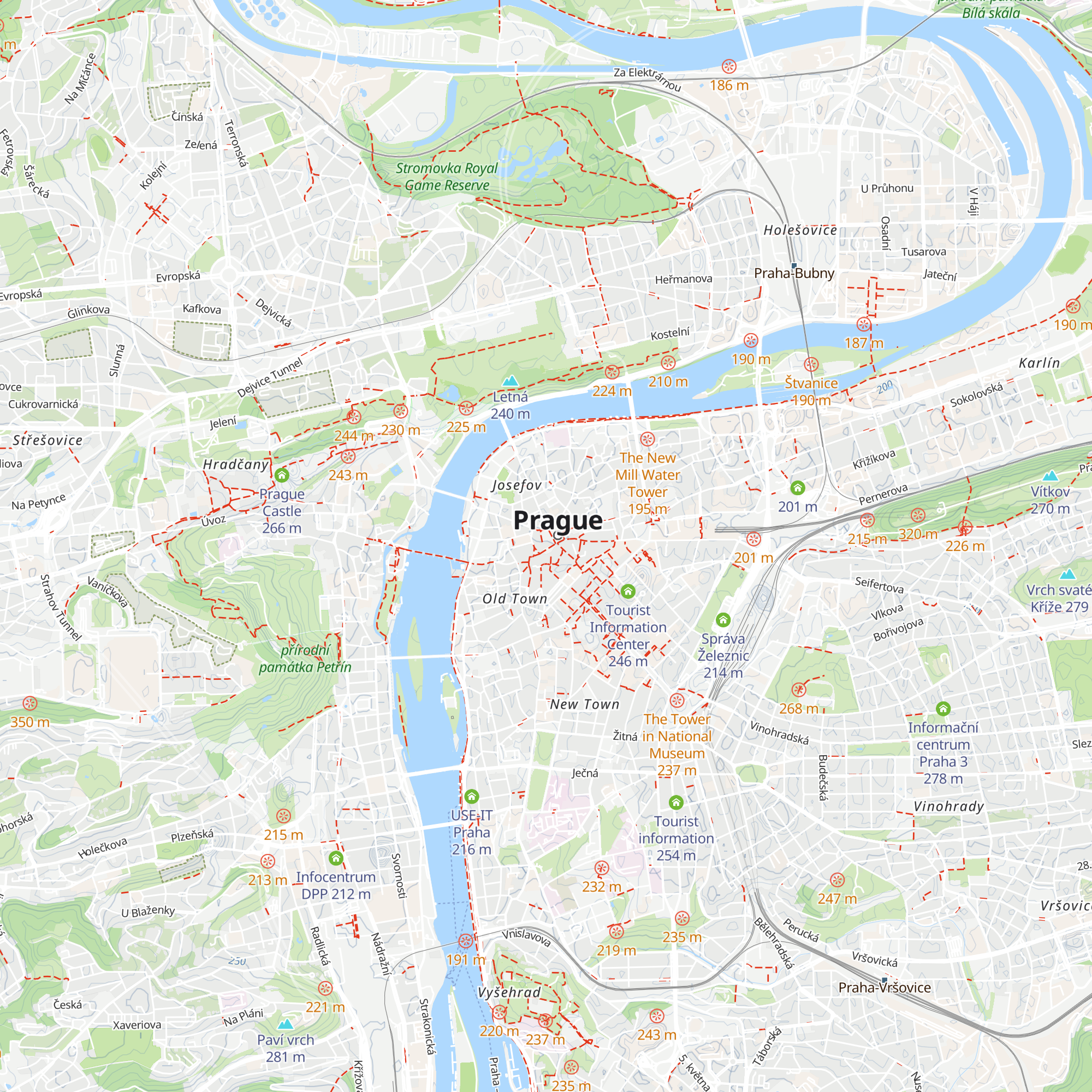 Prague City Tourism map