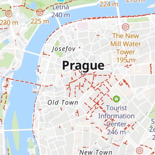 Map of Prague City Tourism