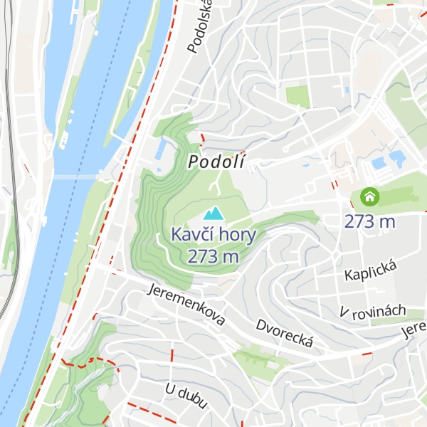 Map of Kavčí hory