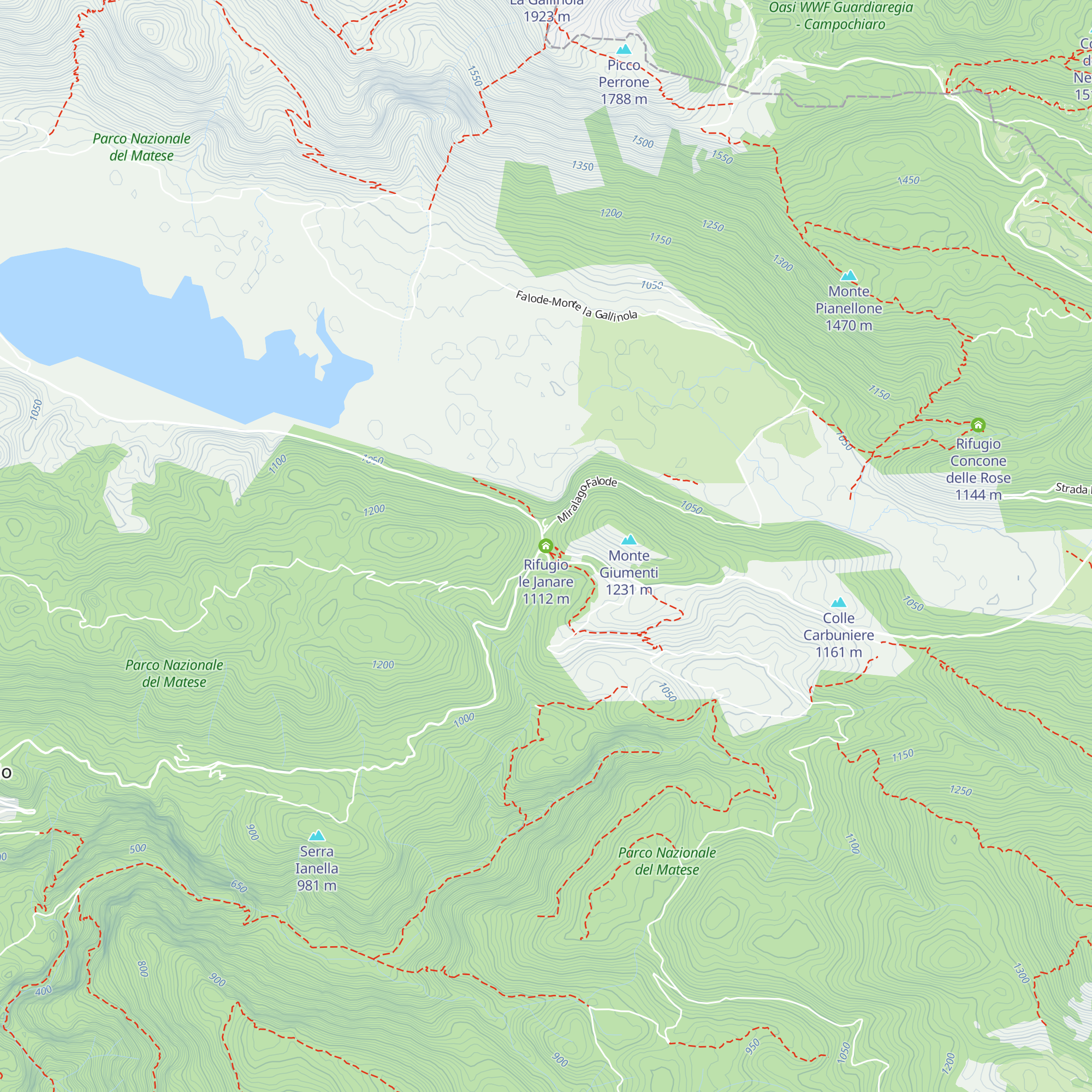 Rifugio le Janare map
