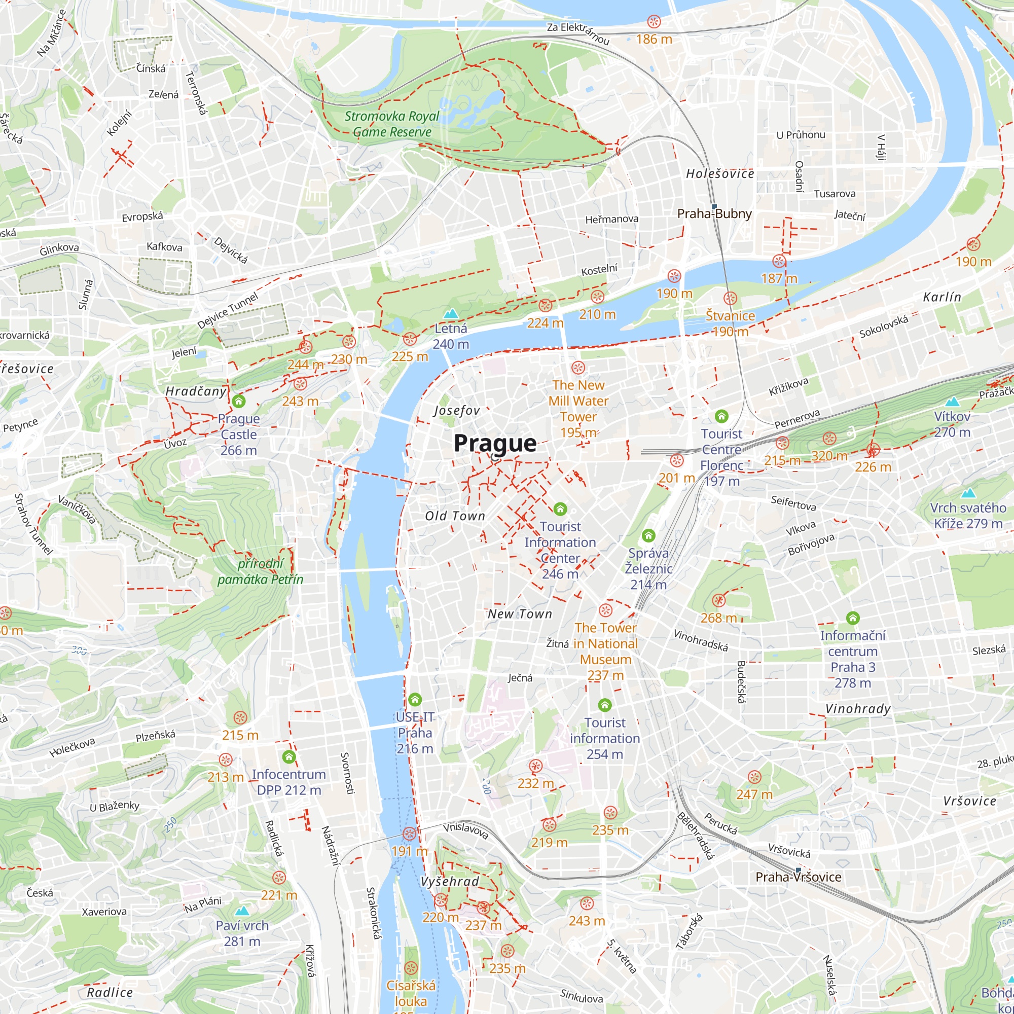 Prague City Tourism map