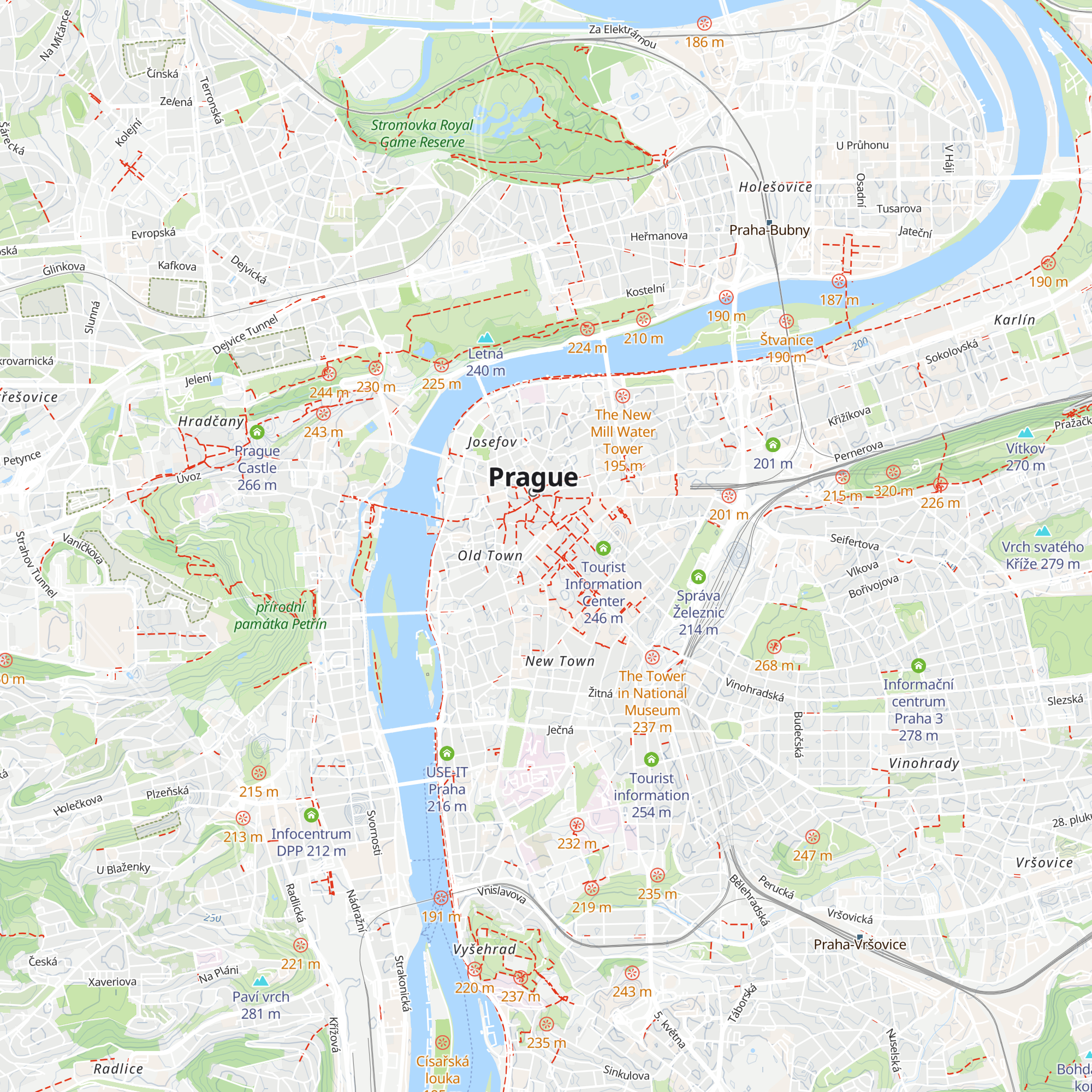 Prague City Tourism map