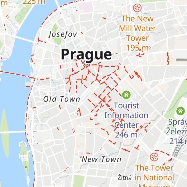 Map of Prague City Tourism