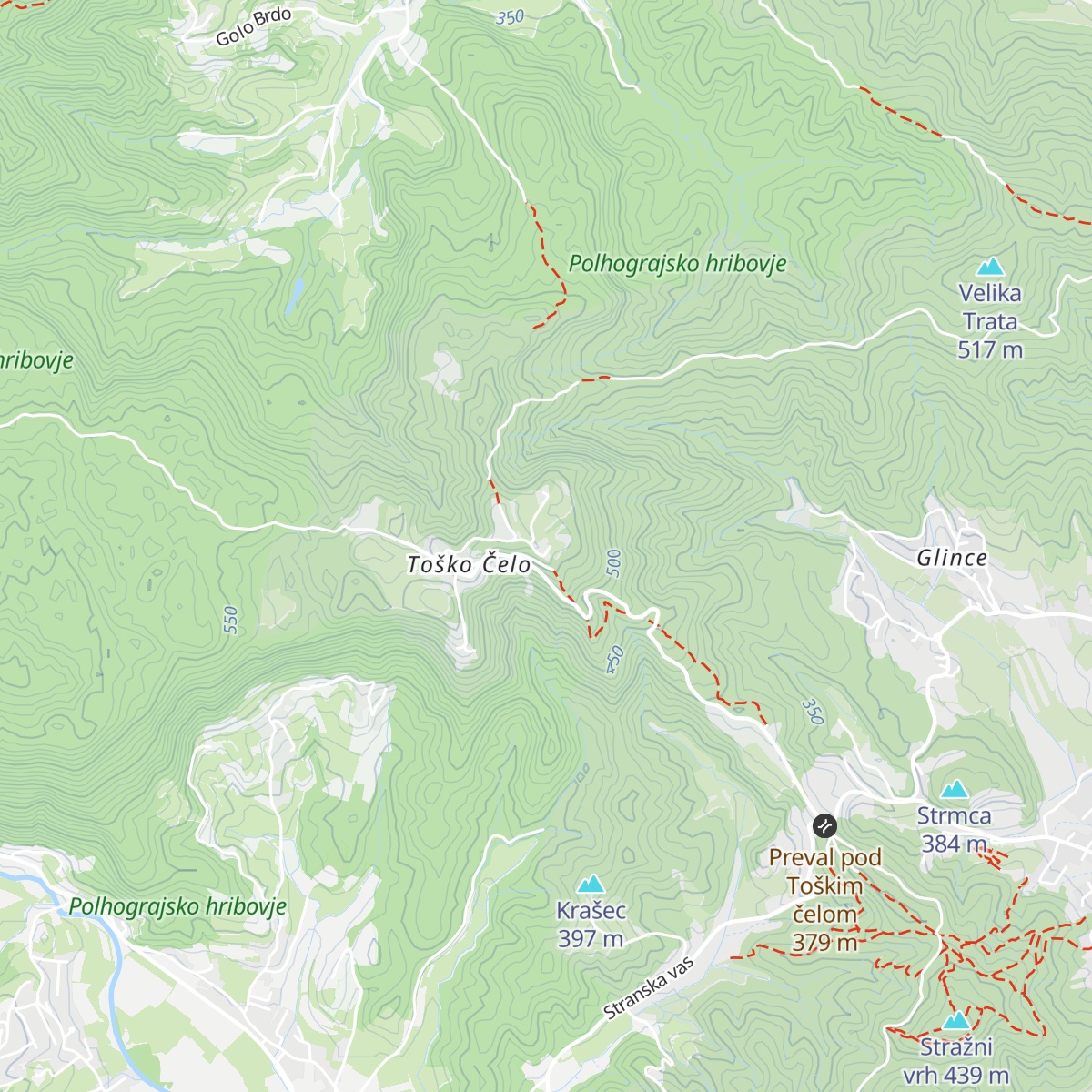 Lovska koča "Toško Čelo" map