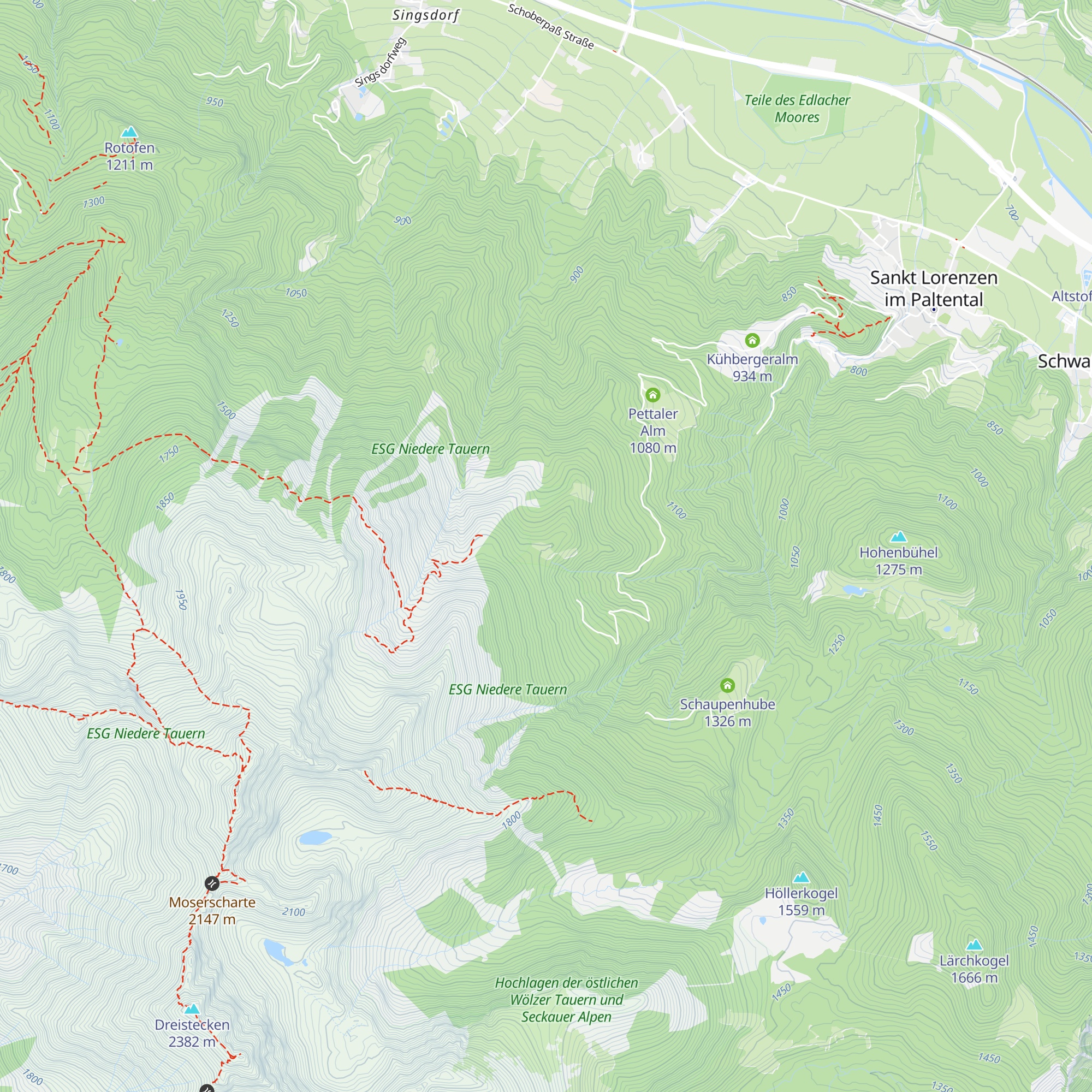 Kirchbacheralm map