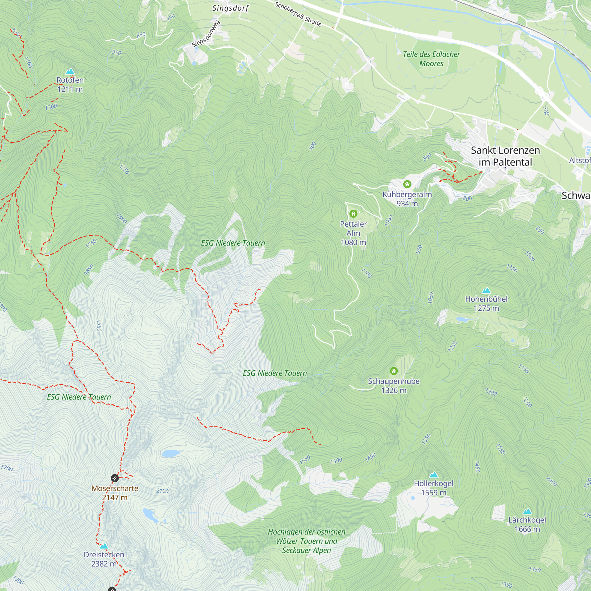 Kirchbacheralm map