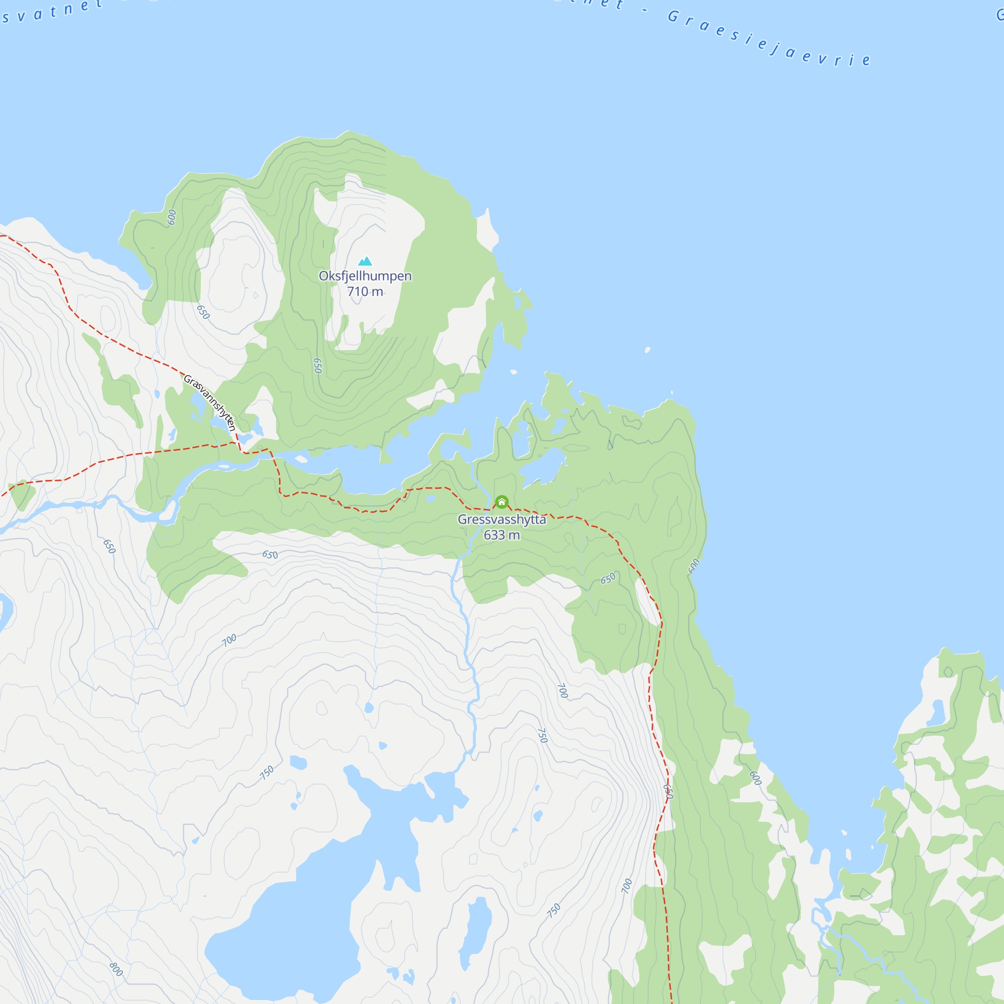 Gressvasshytta map