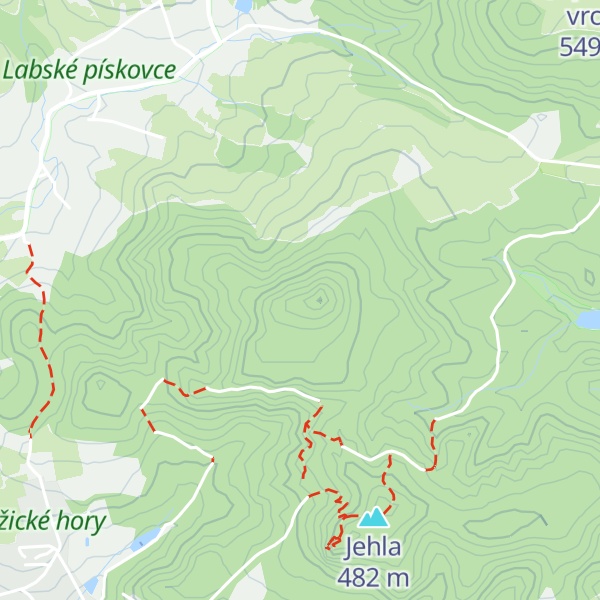 Map of Kunratický vrch