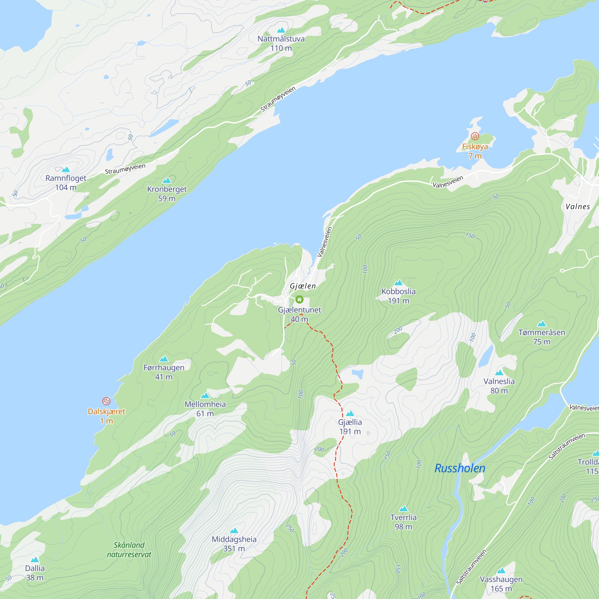 Gjælentunet map