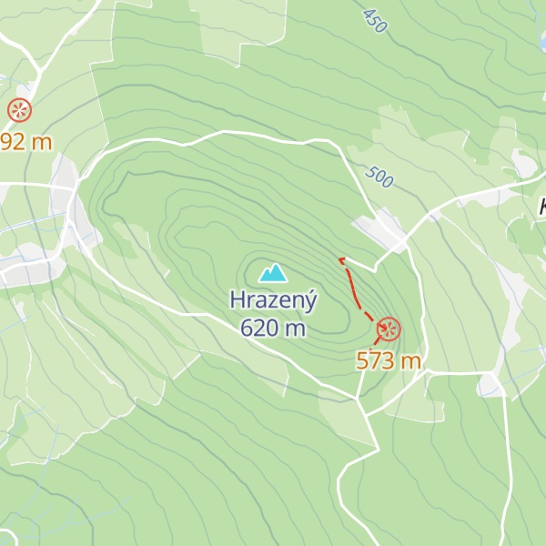 Map of Hrazený