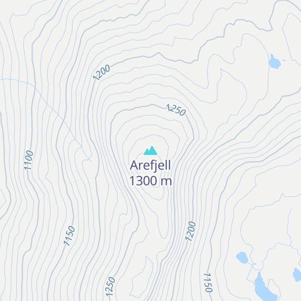 Map of Arefjell