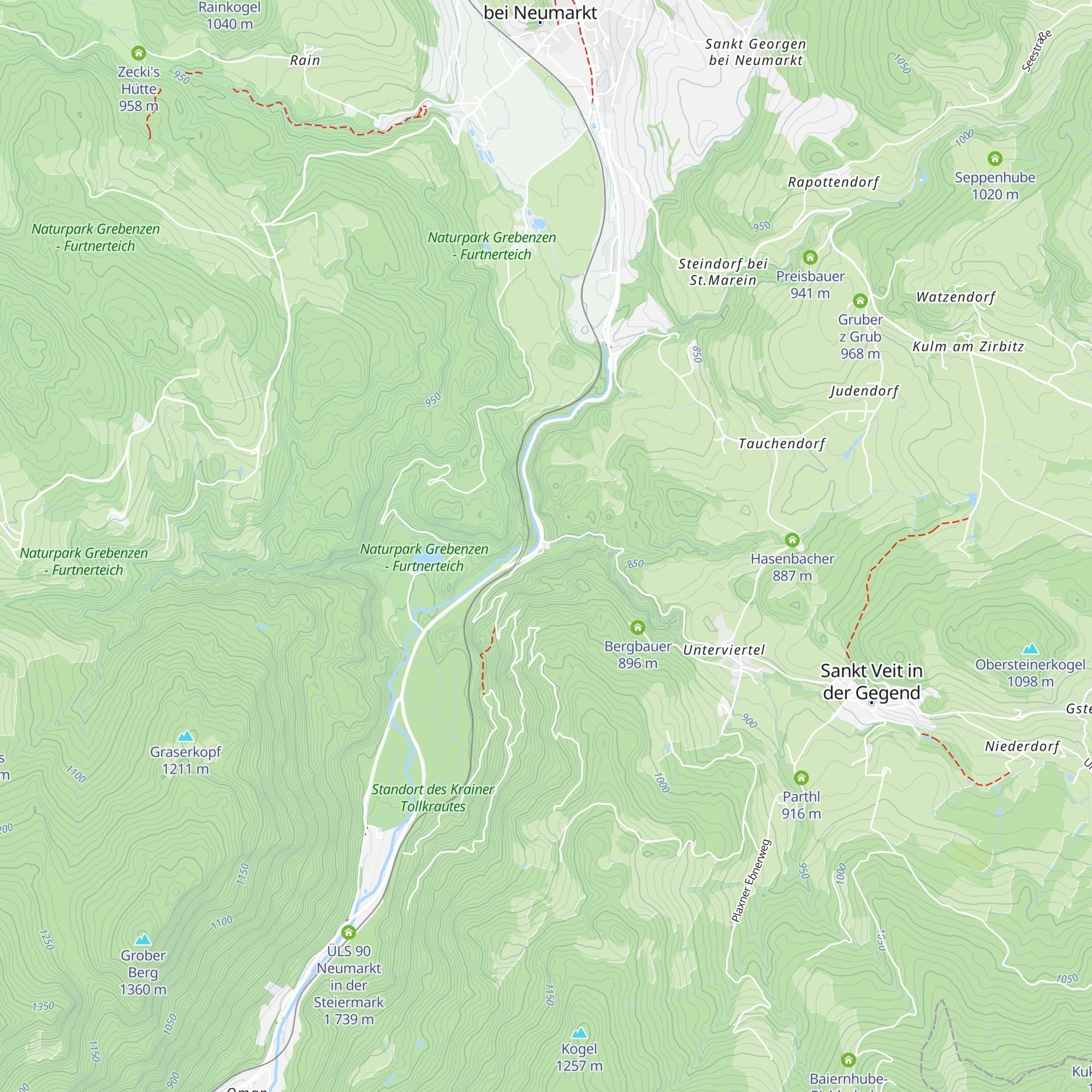 Bretterbude in der Klamm map